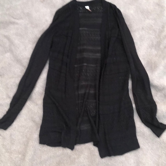 No Boundaries Black Cardigan Sweater 